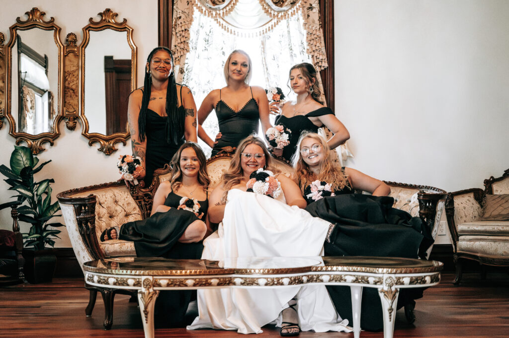 Bridesmaid in the House at Fox Hollow Wedding Venue in Boonville, Mo | Elicia Wilson Photography