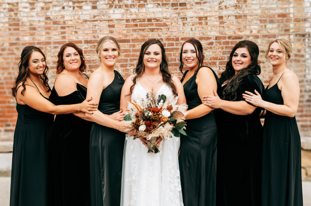 Wedding Party in all Black | Elicia Wilson Photography