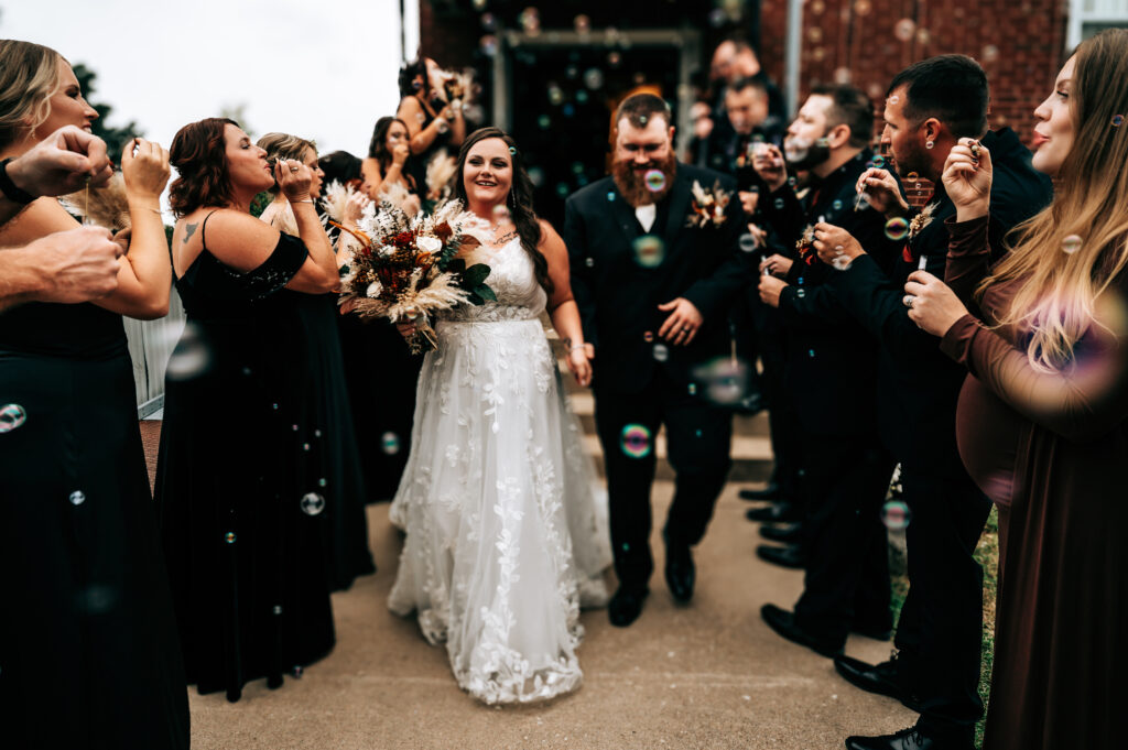 Wedding Bubble Exit | Elicia Wilson Photography