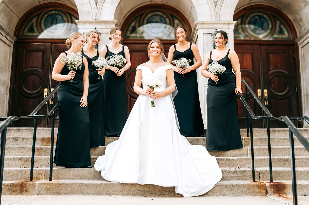 Black Bridesmaid Dresses | Elicia Wilson Photography