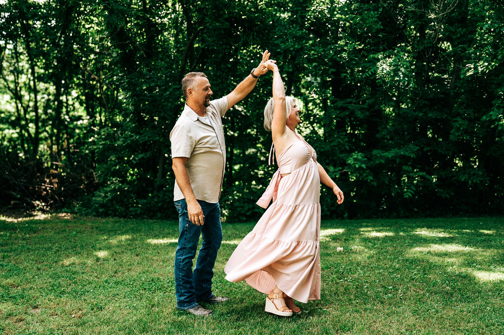 Directed yet candid photos during an extended family session in Brunswick, Mo.