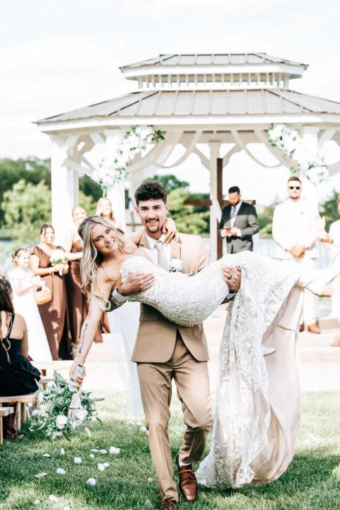 Wedding Exit at Briarwood Hill Wedding Venue
