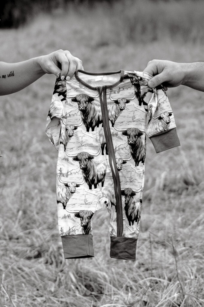 Western Maternity session with baby outfit